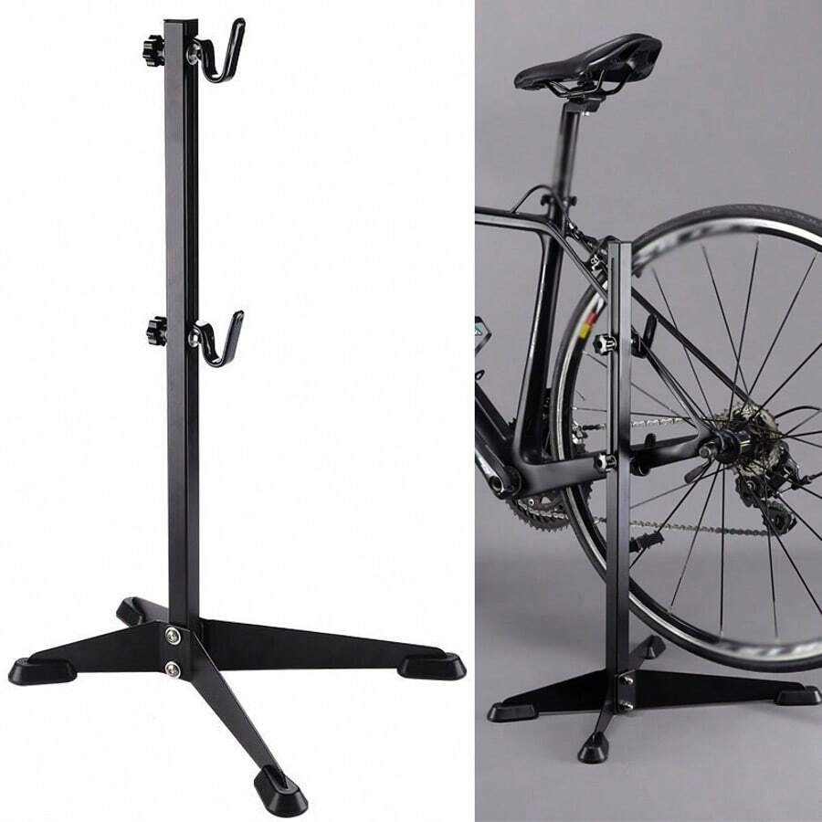 Bicycle Maintenance Station Stand Adjustable Height Bike Mechanic Repair Rack - Black - View 1
