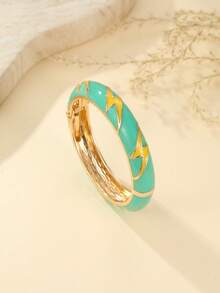 1 chiếc vòng tay hình tia sét phong cách Bohemian 18K thời trang, thích hợp cho bé gái và phụ nữ. - vòng tay họa tiết tia sét - Xem 7