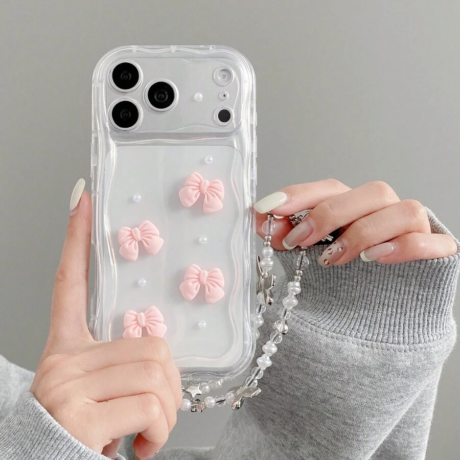 DIY可爱贝壳手机壳+腕带,兼容 17 Pro Max/16 Pro Max/15 Pro Max/14 Pro Max/13 Pro Max/12 Pro Max/11 Pro Max/XS Max/7/8 Plus、S26/25 24 32 1u、荣耀等机型 - 無色 - 查看 1