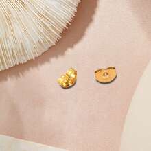 几何耳环，简约风格，不对称个性耳环，大气优雅，百搭，金色不锈钢材质，高端设计，性感晚礼服，学生饰品，女士母亲节情人节日常佩戴 - 方塊形 - 查看 7