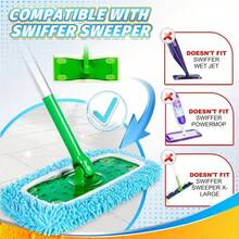 Bộ 1/2/4 miếng bọc thay thế cho cây lau nhà bằng sợi microfiber Yuunaie, tương thích với máy quét nhà, lau bụi, có thể giặt sạch và tái sử dụng, dùng cho nhà bếp và phòng tắm, màu xanh dương. - màu xanh da trời - Xem 2
