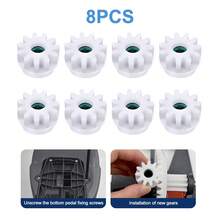 2/4/8pcs Replacement Gear Parts For Spin Mop Bucket - Compatible With O-Cedar & Easy, One-Way Clutch Bearing Repair Kit, Essential Cleaning Accessory, Plastic Gears For Bedroom, Kitchen, Living Room, Bathroom - White - View 12
