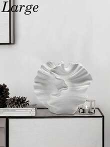 Moderne aufgewertete Skulptur Vase, einzigartiger Wellen Dekor Blumenständer, geeignet für Wohnzimmer, Schlafzimmer, Tischdekoration, kleine und große minimalistische Mittelstück Dekoration, geeignet für Hochzeit, Outdoor Heim Dekoration und Geschenke - Mehrfarbig - Übersicht 6