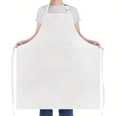 SGIAWETA - Solid Color Oversized 35.04inch Adjustable Pocket Kitchen Apron - Durable, Long Polyester Apron With Adjustable Size, Featuring Pockets Cooking And Baking, A Multi-Purpose Apron, Suitable Outdoor Barbecue, Thanksgiving And Holiday Cooking, Meal Preparation, And Party Barbecues - Birthdaygift