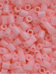 1000颗/包 2.6mm 熔珠补充装，创意小孔珠，适用于手工像素艺术 DIY 拼图 3D 工艺熨烫珠 - 粉色 - 查看 2