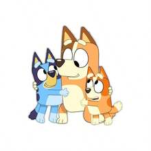 Bluey 可爱卡通车身贴纸，布鲁伊狗贴纸，电动汽车贴纸，行李箱防刮贴纸 - 彩色 - 查看 4