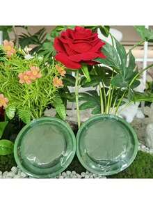 1/4/8件組 4.52英吋花藝泡沫碗 DIY花藝插花套組，綠色圓形吸水泡沫，婚禮走道花藝派對裝飾，圓形加強型花藝泡沫，適用於花藝插花、吸水與手持花束，碗、盆、植栽盆 - 彩色 - 查看 9