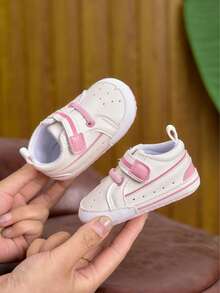 Giày thể thao mềm mại, thoải mái cho bé gái sơ sinh, 0-1 tuổi, giày tập đi thời trang mùa xuân/thu cho bé. - Hồng - Xem 2