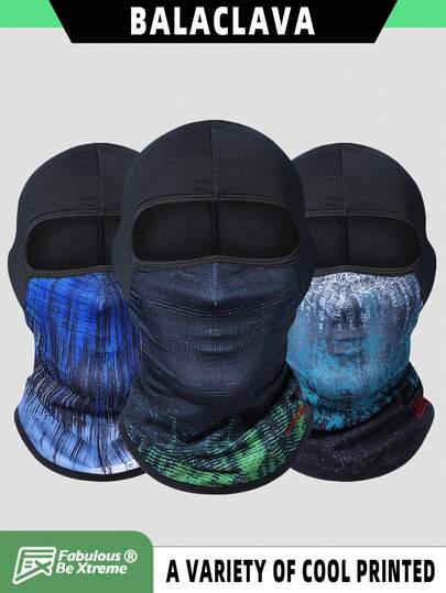 Fabulous Be Xtreme Pasamontaña estilo Cyberpunk, Braga de cuello transpirable y de secado rápido para ciclismo, Máscara facial completa de protección solar para motociclismo al aire libre