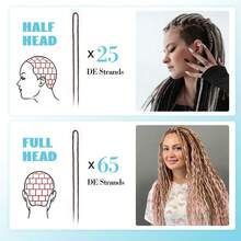 Blonde Mixed Dreadlock Extensions Set For Women - 24" Double Ended, 15pcs Curly Dreads With Loose Waves - Multicolor - View 3