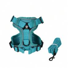 1 Set Arnés para gatos para caminar al aire libre, arnés suave para mascotas anti-escape, chaleco arnés ajustable para gatos y perros con tira reflectante, arnés transpirable para mascotas de fácil uso - Multicolor - Ver 7