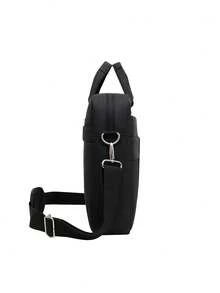 1 st T210 datorväska, vattenavvisande tyg, stötdämpande vaddering, framficka med dragkedja, stor kapacitet, passar 16-tums bärbara datorer - Svart - Visa 6