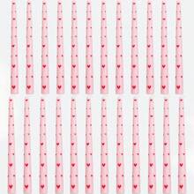 24 PCS Pink Heart Printed Taper Candles 10 Inch, Unscented Smokeless Long Burning Candlesticks With Cotton Wicks, Perfect For Weddings, Home Decor & Mother's Day - 24pcs - View 8