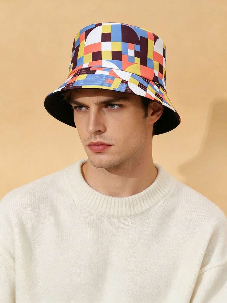 Chapeau Bob Réversible Champignons Psychedeliques – Imprimé Fun Et Pliable, Protection UV, Unisexe Pour Rando, Pêche Et Voyage (56-58 Cm)