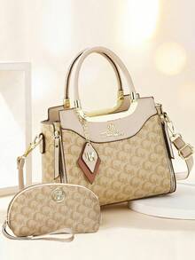 New Arrival High-End Printed Tote Bag, Mother-Daughter Set - Brown - View 10