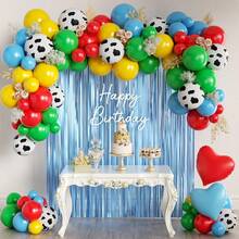 Kit de 157 guirnaldas de arco de globos de oro borgoña y blanco con flecos dorados para mujeres y niñas, cumpleaños, boda, despedida de soltera, día de San Valentín, decoración de fiesta - estampado de vaca RGB - Ver 2