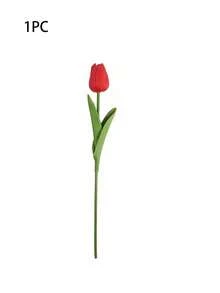 20 bông hoa tulip đỏ nhân tạo, bó hoa trang trí màu hồng ombre chân thực, thích hợp để trang trí nhà cửa, làm quà tặng ngày Valentine, khách sạn, tiệc tùng, đám cưới, trang trí bàn, đẹp nhưng không mùi. - Đỏ - Xem 9
