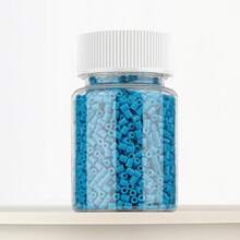 2,6 mm Perles de fusion Sundymot, série de couleurs bleues, emballées individuellement, 2000 pièces+ avec bouteille de rangement, anti-déversement, fournitures artisanales pour fabrication de bijoux, pendentifs, porte-clés, cadeaux pour remise des diplômes, rentrée scolaire, Noël, fête, anniversaire, kit de recharge de perles de fusion multicolores de 2,6 mm - Perles puzzle de 2,6 mm - Voir 27