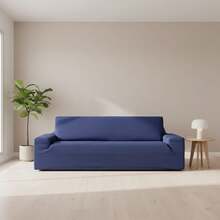 Kiva Universal And Versatile 4-Seater Sofa Cover, Various Colors Available – Easy-To-Fit Protective Sofa Cover For Backrest, Seat And Arms - Blue Ulysses - View 2