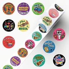 500pcs Cartoon Music Theme Sticker Fashion Cool Decal For Phone Case Laptop Guitar Skateboard Diary Scrapbook Magazine Decal Sticker Party Concert Gift (Not Easy To Fall Off) - 1 Set - View 5