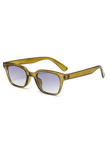 1副男士时尚复古方形眼镜框，个性化休闲日常佩戴配饰，提升个人形象 - 彩色 - 查看 14