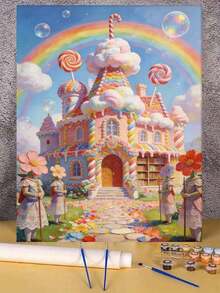 Candy Castle Fantasy DIY Oil Painting By Numbers Painting Crafts Adult Home Decoration 40x50cm/16x20inch Holiday Gifts - 40*50cm - View 3