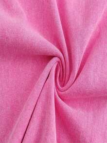 Men's Printed Pattern Washed T-Shirt - Casual Loose Summer T-Shirt With Star And Flame Design, Adult Brown 100% Pure Cotton Round Neck Shirt, Breathable T-Shirt |   Avant-Garde Casual Wear |   100% Pure Cotton Printed T-Shirt - 玫紅色 - 查看 5