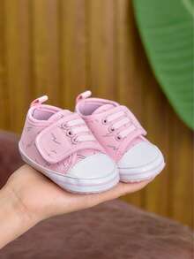 Zapatos de lona de suela blanda para bebés niñas, cómodos zapatos pre-caminantes para bebés de 0 a 1 año, para primavera/otoño - Rosa - Ver 10
