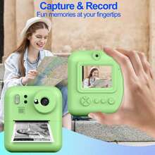 Instant Print Camera, 48MP 1080P High Definition Flash Portable Camera, Dual Lens Digital Camera With Printing Paper, Selfie Digital Camera, Christmas, Birthday, Party - Best Creative Gift For Couples, Friends And Family - Multicolor - View 10