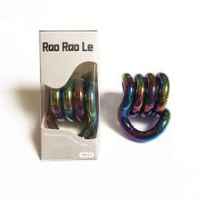 1pc 2026 New Electroplated Fidget Toy, Focus Therapy Anti-Stress Finger Toy RAORAOLE Metal Twist Toy - Birthday Gift, Ideal Gift, Surprise Gift, Holiday Gift, Couple Gift, Christmas Gift, Gamer Gift - Squeeze Toy, Stress Relief Essential - Multicolor - View 11