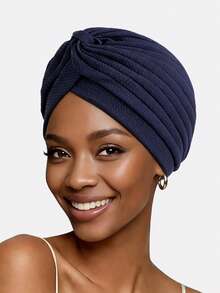 1 chiếc mũ thun gân chéo cho nữ, kiểu dáng retro, thích hợp sử dụng hàng ngày. - Nhiều màu - Xem 3