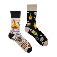 SPOX SOX - Ladies Mens Novelty Colourful Funny Socks Whisky Pattern - Whisky - Ver 1