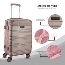 KENNETH COLE REACTION Maleta  20" Generalmente apta para la cabina Rígida ABS Candado TSA - Rosa - Ver 6