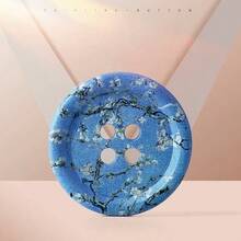5pcs Round Buttons With Artistic Oil Painting Patterns, Suitable For Mixing Color Resin, Sewing On Jackets, Suits, Plush Toys, Handicrafts And DIY Creative Projects - 5pcs - View 29