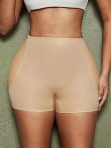 1pc Women Waist Cincher With Padded Hips, Tummy Control Shapewear Bottom - Apricot - View 7