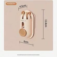 1pc No-Drill 5-Claw Retractable Hook, Kitchen/Bathroom Door Organizer, Adhesive Multi-Function Wall Mount Rack - View 8