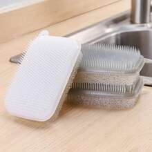 Flexible Fruit & Vegetable Cleaning Brush, Multi-Purpose Kitchen Brush For Washing Produce - Grayish White - View 2