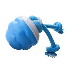 Automatic Self Rolling Interactive Dog Toy Ball With Chew Rope, Electric Bouncing Smart Pet Ball To Relieve Puppy Boredom Indoor Outdoor Play Gift - Blue - View 9