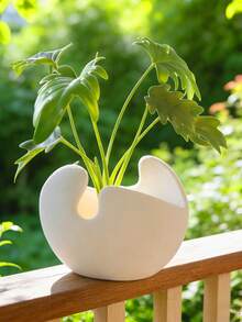1件現代極簡粗紋理樹脂花盆 創意蛋殼造型水培金錢草植栽盆 適合居家與辦公室小空間桌面綠植裝飾 客廳臥室書房居家裝飾 婚禮派對 - 多色 - 查看 6