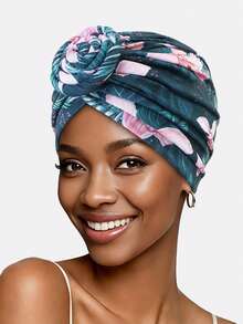1 chiếc mũ turban kiểu xoắn ốc mới dành cho nữ, màu đen, kiểu mũ châu Phi, thích hợp sử dụng hàng ngày. - Nhiều màu - Xem 10