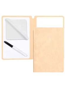 1 Bảng trắng xóa được cỡ B5 tối giản kèm túi đựng mềm - Thích hợp để ghi chú cuộc họp và phác thảo, bao gồm 1 khăn lau tẩy và 1 bút khô nhanh, có thể tái sử dụng. - Nhiều màu - Xem 12
