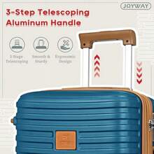 Joyway - equipaje mano Laggage de viaje expandible Hardside con bloqueo Tsa - Azul - Ver 7