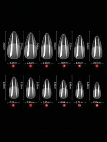 SGIAWETA-600Pcs Full Cover Press On Nail Tips Stiletto Almond Square Coffin French False Soak Off Gel Nail Extension Tips Capsule Press On Nails Nail Supplies-Birthdaygift - Thông thoáng - Xem 11