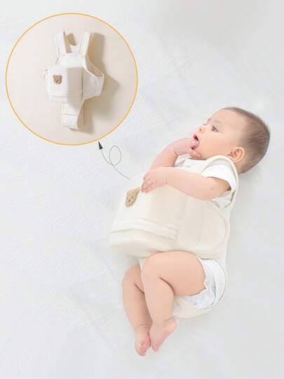 1个婴儿防惊跳侧卧辅助枕，透气熊形侧卧防护枕，新生儿侧卧枕，婴儿用品