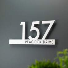 Custom Acrylic Number Plaque, Personalized Gift Door Sign, Modern Wall Sign For Home Or Office, Minimalist Address Display, Mother's Day Contemporary Cut Out Modern House Number Sign Printed Address Signage - Matt & Gloss Finishes, House Decor,2026 Graduation - Multicolor - View 6