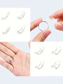 Ajustador/Fijador/Reductor de anillos - Ajustador de talla de anillo invisible adecuado para bodas/eventos - Uso temporal y permanente para todo tipo de anillos - multicolor - Ver 4