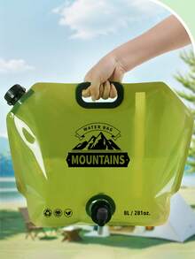 1個 8L/28oz 大容量可攜式摺疊水桶，耐用PE儲水袋，適用於戶外露營、旅行、健行、徒步、野餐、燒烤及緊急準備 - 彩色 - 查看 12