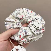 1 chiếc dây buộc tóc bằng sợi polyester hình động vật dễ thương, thiết kế hình chú cún hoạt hình, phù hợp cho mọi mùa. - Nhiều màu - Xem 4