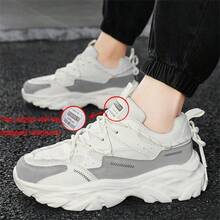 Giày thể thao nam cổ điển tối giản, đế dày, buộc dây, thời trang cho thanh thiếu niên và các cặp đôi, phù hợp cho các hoạt động ngoài trời và mặc thường ngày. - tro trắng - Xem 8