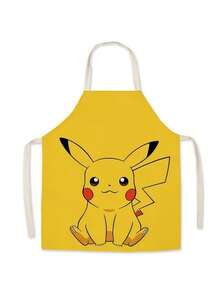 pokemon 1件宝可梦系列罩衫，绘画防护服，无袖时尚艺术工作室及日常穿着围裙 - 彩色 - 查看 15